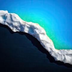 Abstract Ice Formation on Water Surface