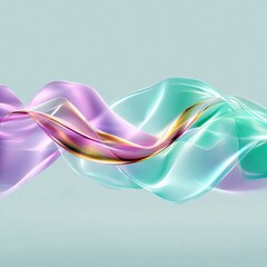 Abstract Waves Flowing in Pastel Colors
