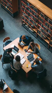 STUDY GROUP IN A MODERN LIBRARY