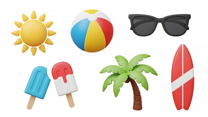 Iconic Beach Accessories Set for Sunny Days, Tropical Vibes, and Outdoor Adventures