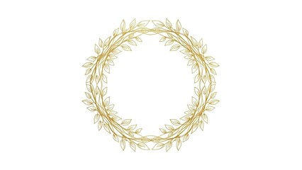 Elegant floral wreath design for invitations.