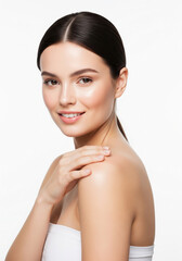 portrait of young woman with perfect skin