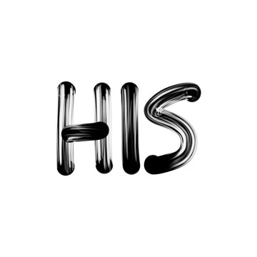 Black Liquid Effect Typography Spelling HIS