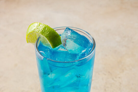 A closeup view of an adios mf cocktail. 