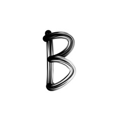 Abstract Black And White Uppercase Letter B