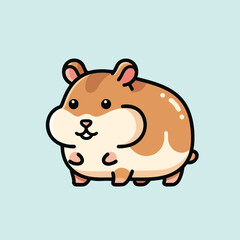 Fototapeta premium Adorable Cartoon Hamster Illustration