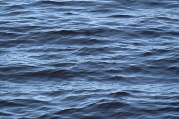 Natural ripples on blue water surface texture