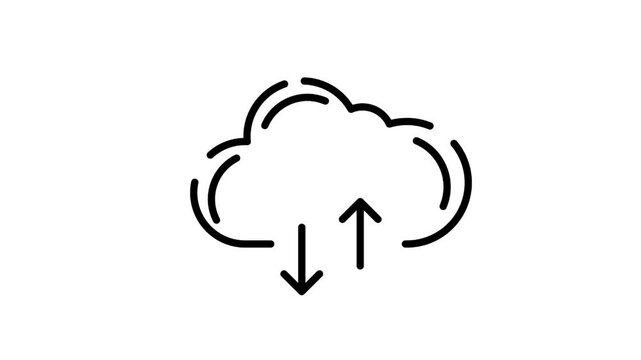 Mimi Potter icon animation. Animated line Mimi Potter. Mimi Potter. White background and Outline motion graphic video