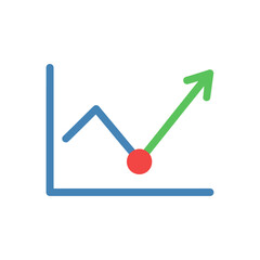 stock market graph showing upward trend illustrating financial growth and investment success for business presentation background symbolizing progress.