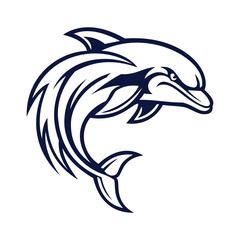 Obraz premium dolphin mascot logo design vector template