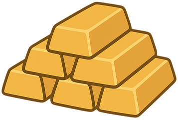 Stack of Gold Bars &ndash; Wealth and Investment Icon