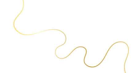 Sleek gold stroke, subtle golden ribbon isolated on white background. Minimalist luxurious design features smooth curves and gradient effects fine golden strokes. vector illustration