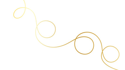 Sleek gold stroke, subtle golden ribbon isolated on white background. Minimalist luxurious design features smooth curves and gradient effects fine golden strokes. vector illustration