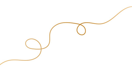 Sleek gold stroke, subtle golden ribbon isolated on white background. Minimalist luxurious design features smooth curves and gradient effects fine golden strokes. vector illustration