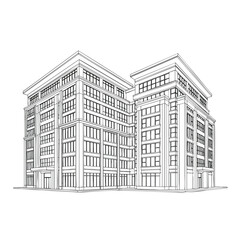Modern Office Building Illustration