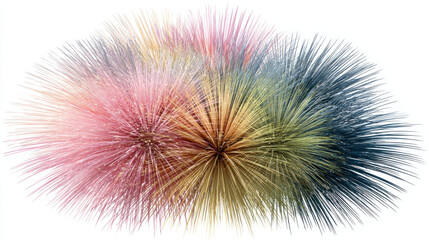 Obraz premium Colorful abstract spiky texture creating a vibrant background with multiple hues of pink, yellow, and blue