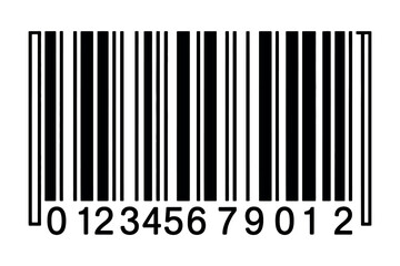 EAN-13 Barcode Vector Isolated on Clean White Background: Universal Product Code UPC Symbol