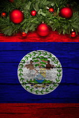 Vertical banner Christmas greeting from Belize