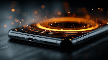 Experience cutting-edge tech with stunning smartphone design and dynamic light display for futuristic projects or modern business promotion today