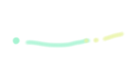 水面のような透明感のある黄緑色の水彩ライン