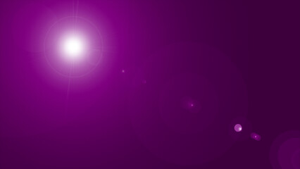 Abstract of lighting for purple digital lens flare background