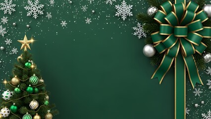 コピースペースがある夜空のような緑の背景