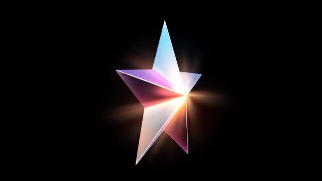 Abstract star symbol with light effects on dark background
