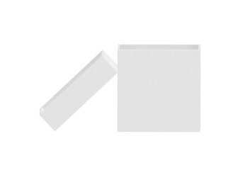 White Open Gift Box, transparent background