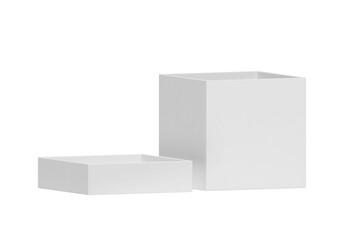White Open Gift Box, transparent background
