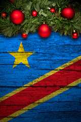 christmas decoration on wooden background from congo