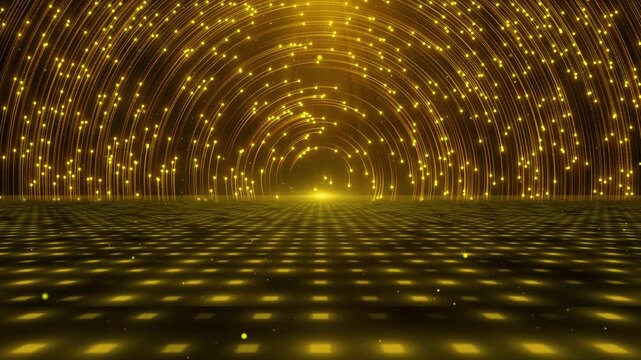 Particle Star Trail Rotating Stage Background