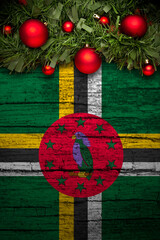 Vertical banner Christmas greeting from Dominica
