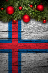 Vertical banner Christmas greeting from Faroe Islands