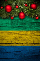 Vertical banner Christmas greeting from Gabon