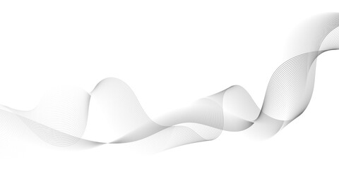 Abstract grey wavy lines Digital frequency track equalizer background. Curved wave smooth stripe seamless pattern. Wave lines created using blend tool. graphic design template banner business wave.