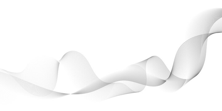 Abstract grey wavy lines Digital frequency track equalizer background. Curved wave smooth stripe seamless pattern. Wave lines created using blend tool. graphic design template banner business wave.