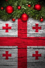 Vertical banner Christmas greeting from georgia