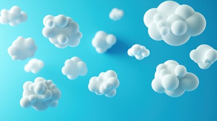 Cloud-based chat with floating speech bubbles