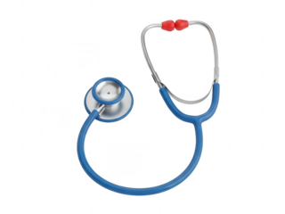 Blue stethoscope isolated on transparent background
