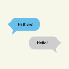 Greeting Speech Bubbles