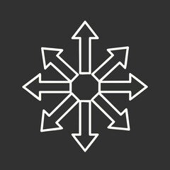 Eight Arrows Pointing in Different Directions