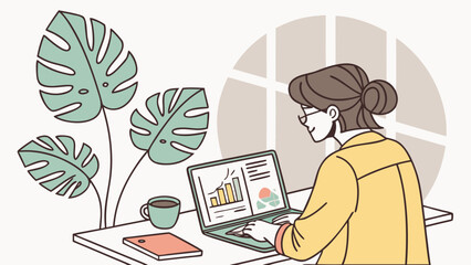 business people working, with office supplies around