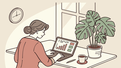 business people working, with office supplies around