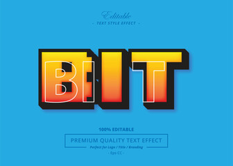 Retro 8-bit pixel text effect in editable vector format. Perfect for gaming titles, arcade-style designs, posters, and digital products. Fully scalable and customizable.