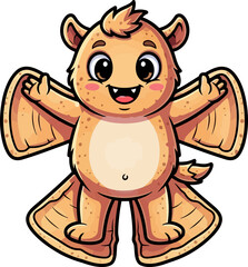 sweet little sky critter joyfully presents its welcoming, soft wings