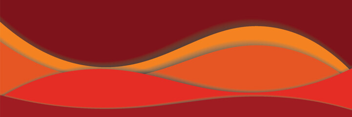 Orange papercut abstract background lines texture design vector background