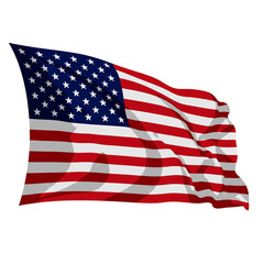 Fototapeta premium american flag isolated on white