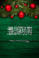 Vertical banner Christmas greeting from Saudi Arabia