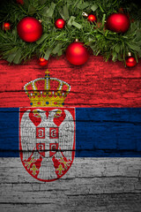 Vertical banner Christmas greeting from Serbia
