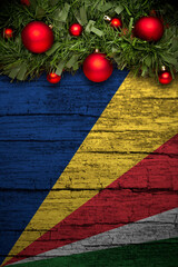 Vertical banner Christmas greeting from Seychelles